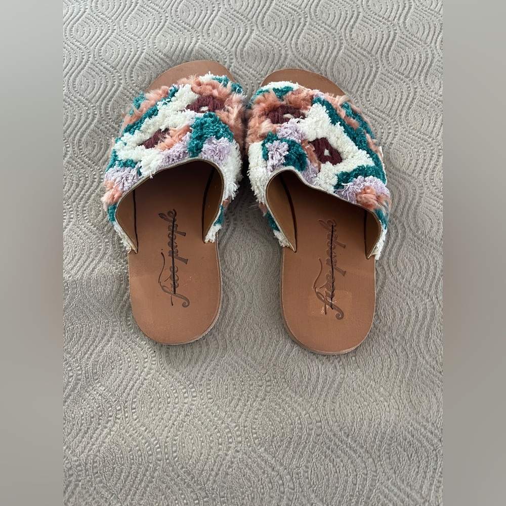 Free People Yuma woven mule Textured Slide Sandals size 38 - Picture 6 of 11